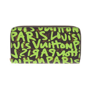 Louis Vuitton Monogram Graffiti Zippy Wallet Vert Canvas Long